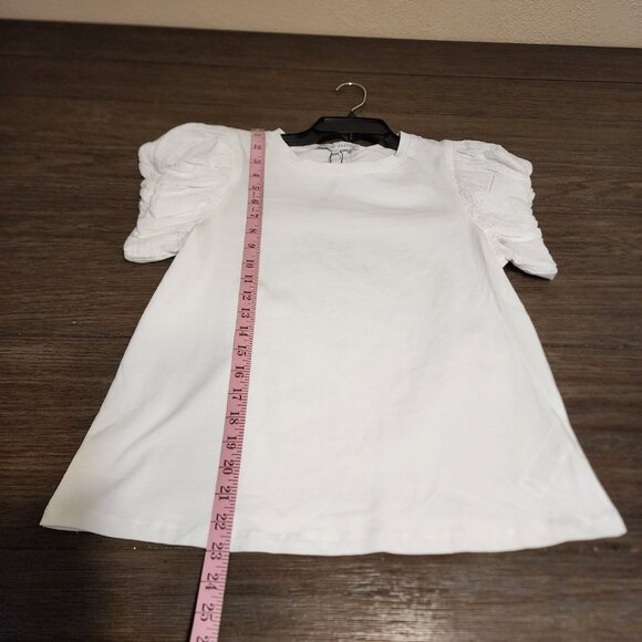 English Factory Puff Sleeve Shirt NWOT White Small - Picture 2 of 12
